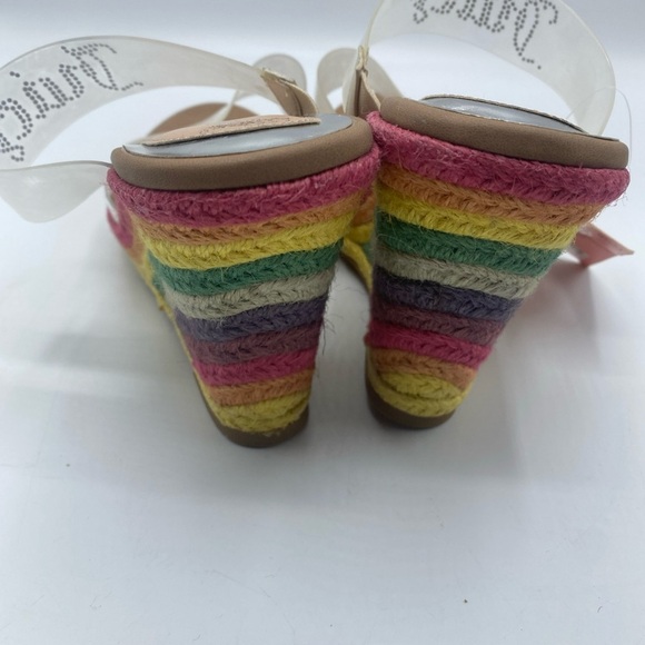 juicy couture cristene Rainbow wedge espadrilles heels size 9.5 Juicy In Gems - Picture 9 of 9